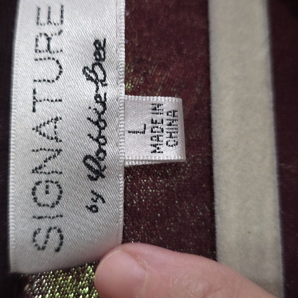 Signature By Robbie Bee Women's BoHo Dress Brown Fall Floral Lined Sz L EUC - Picture 2 of 14